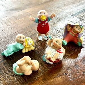 Set of 5 Vintage Cabbage Patch Kids CPK Preemies PVC Resin Figurines